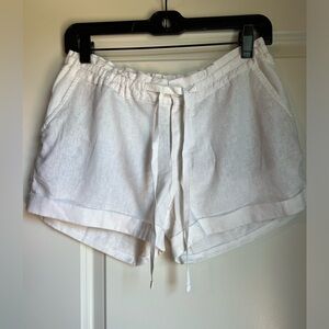 Old Navy white linen shorts